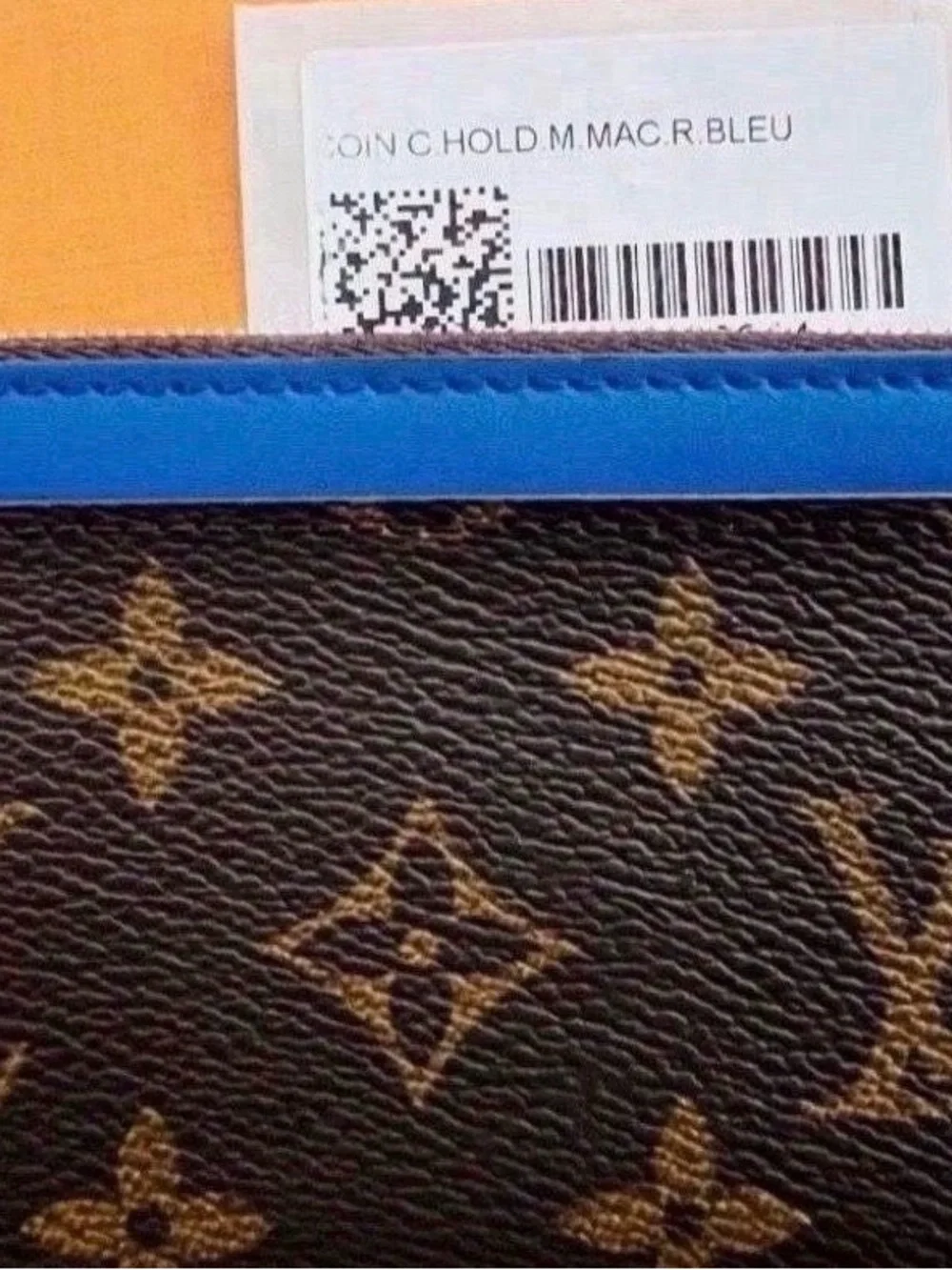 Louis Vuitton Blue Leather & Monogram Card Sleeve
